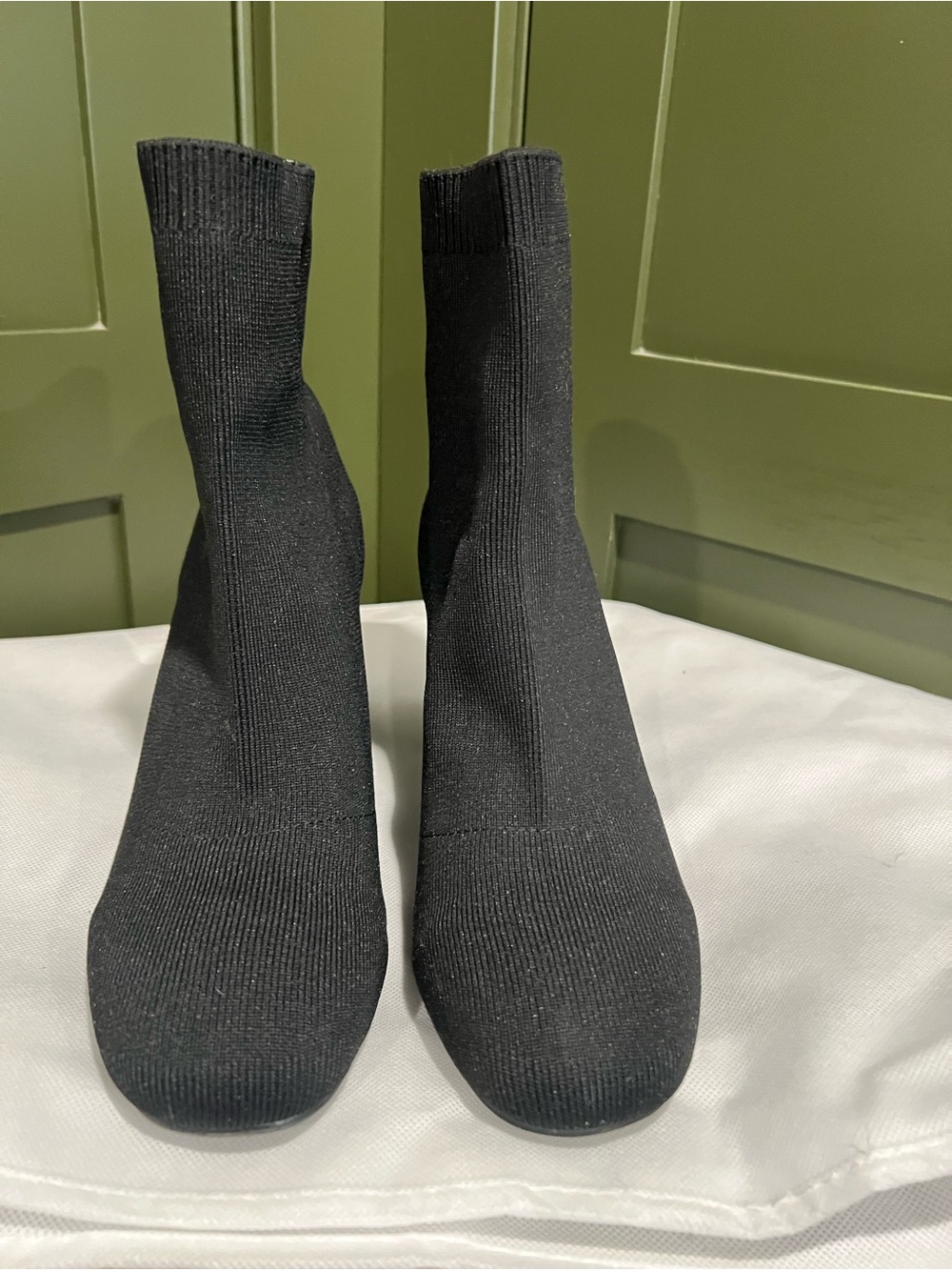 Women’s Black Stretch Sock Boots - Sleek Ankle Design